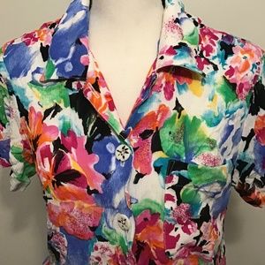 Gorgeous Colorful Blouse with awesome buttons